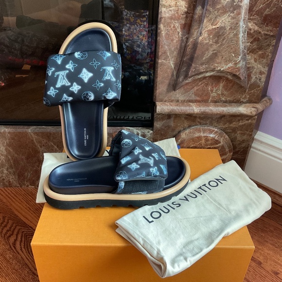LOUIS VUITTON Monogram Pillow Mules/Sandals - Picture 1 of 4